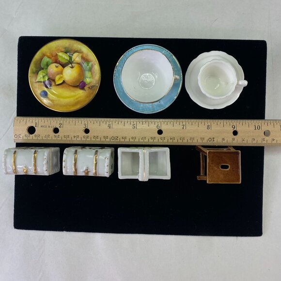 Vintage Knick Knack Figurine Mixed Lot Miniature Furniture Dishes - Picture 9 of 10